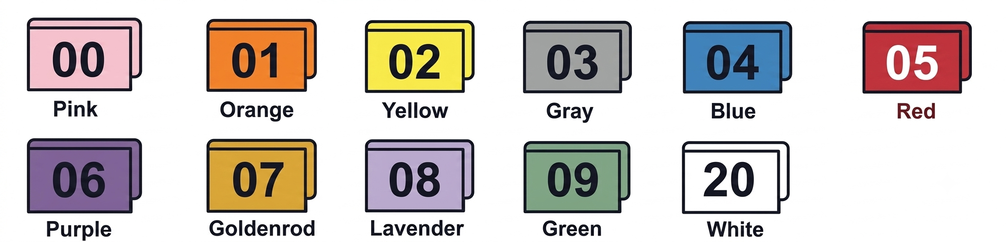 Barkley End Tab Tinted Colors